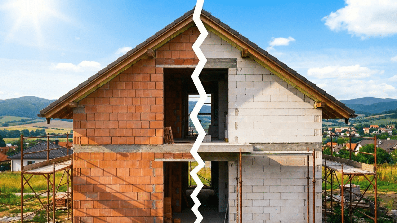 Tehla vs. pórobetón