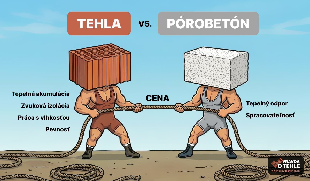 Tehla vs. pórobetón